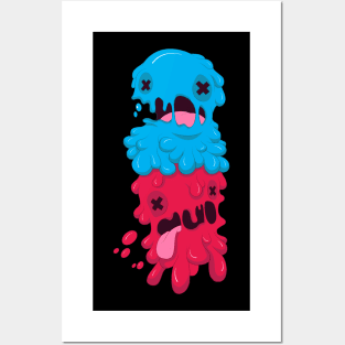 monster liquid Posters and Art